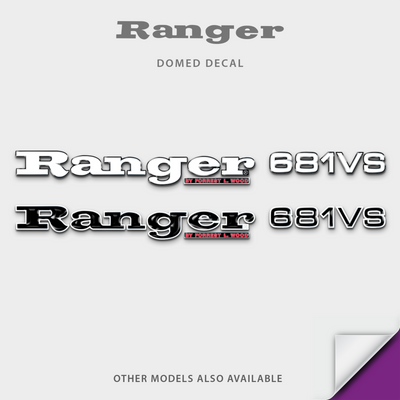 1996-2014 Ranger Boat Model Domed Decal, any number