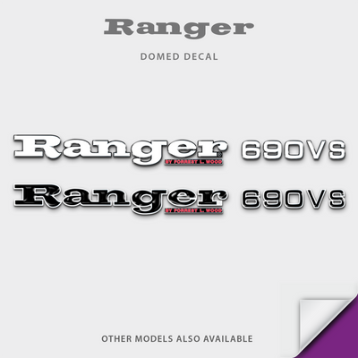 1996-2014 Ranger Boat Model Domed Decal, any number