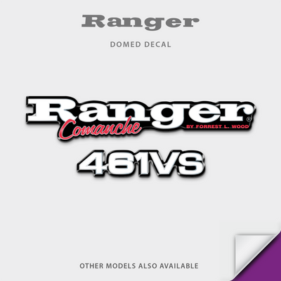 1995-1997 Ranger Comanche Boat Model Domed Decal, any number