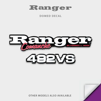 1995-1997 Ranger Comanche Boat Model Domed Decal, any number