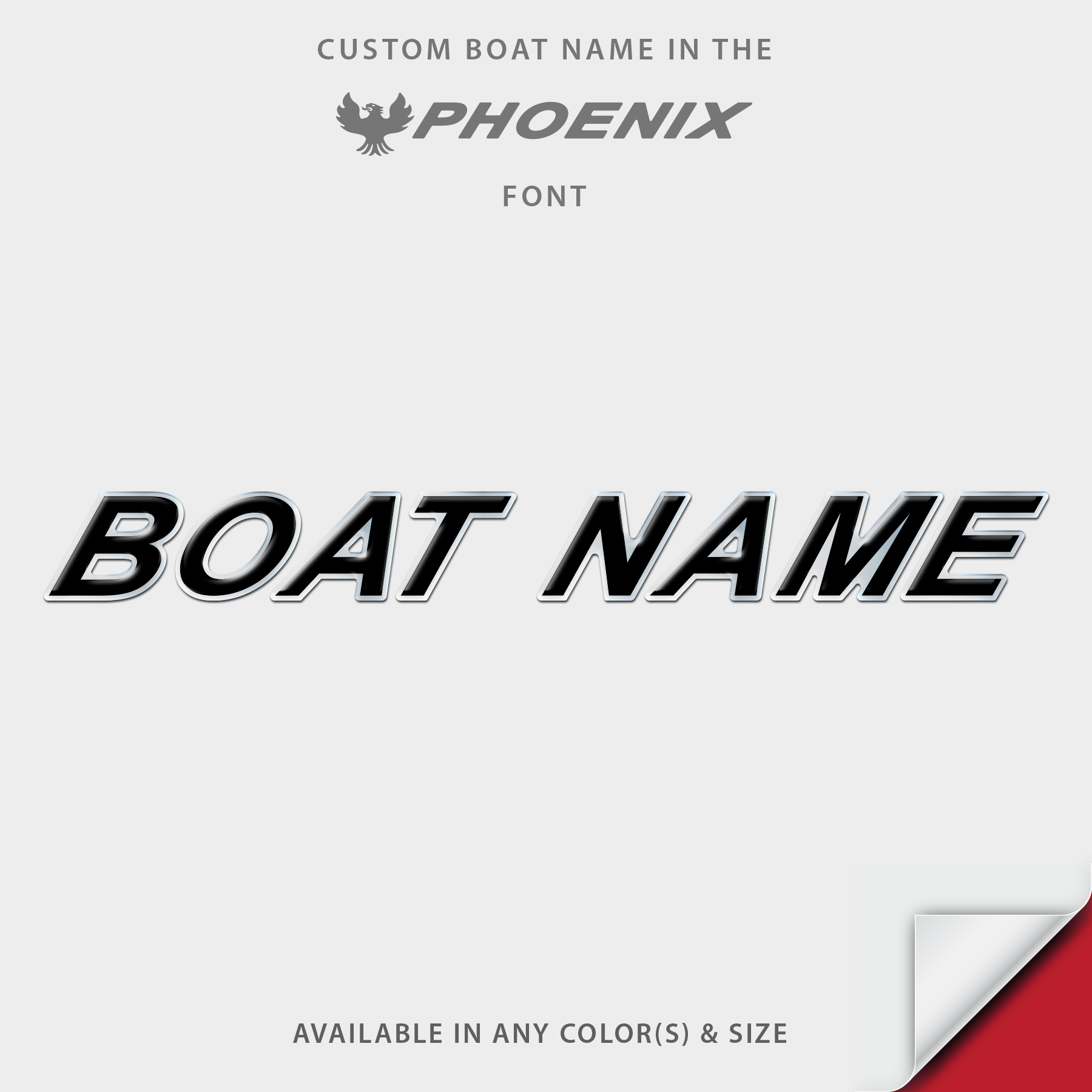 Phoenix Boats Domed Boat Name