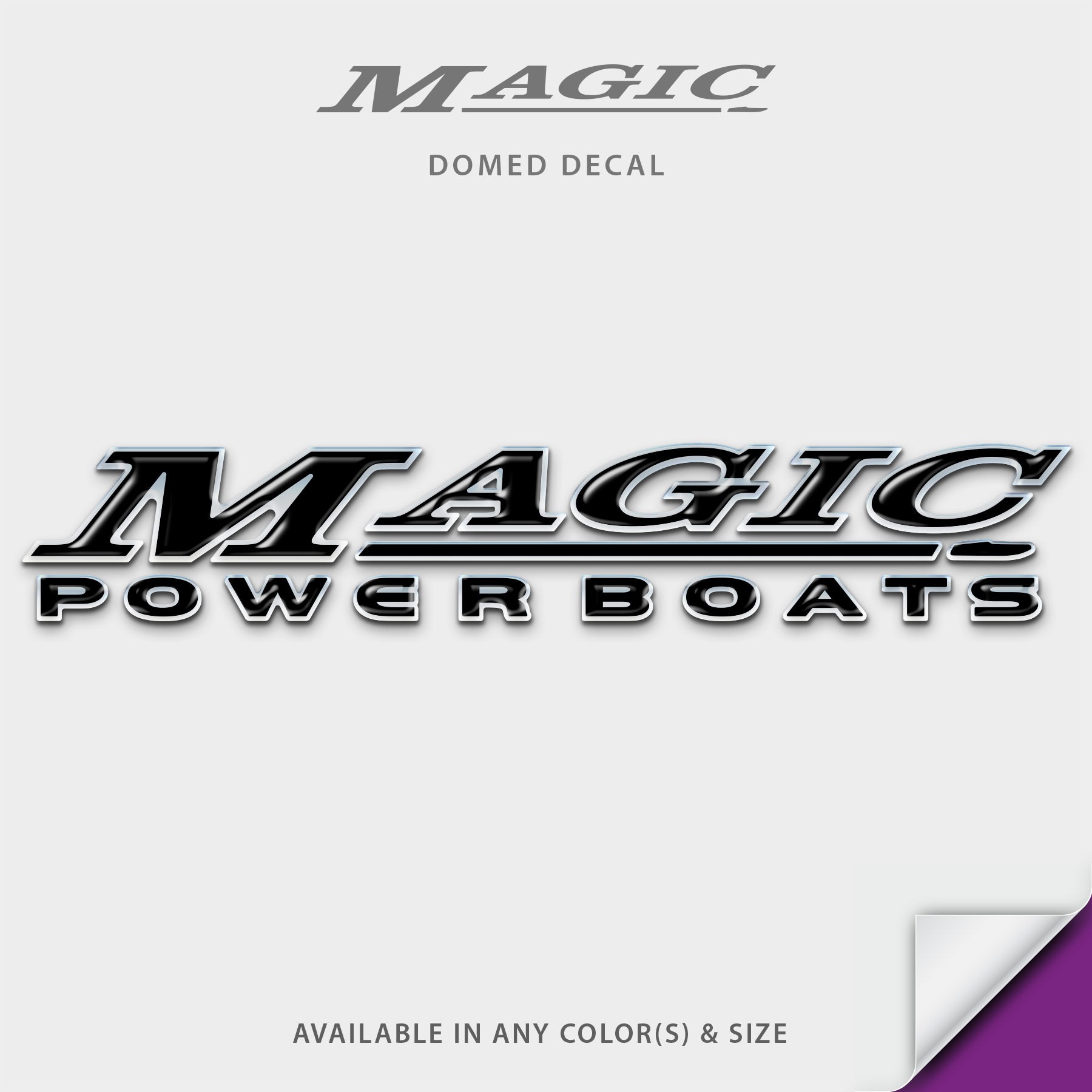 Magic Powerboats Domed Boat Decal