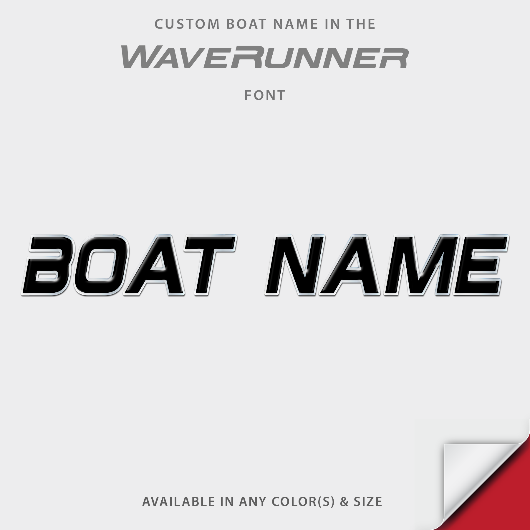 Yamaha Waverunner Domed Boat Name