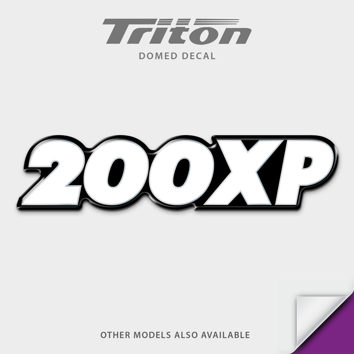 Triton Boat Model Domed Decal, any number