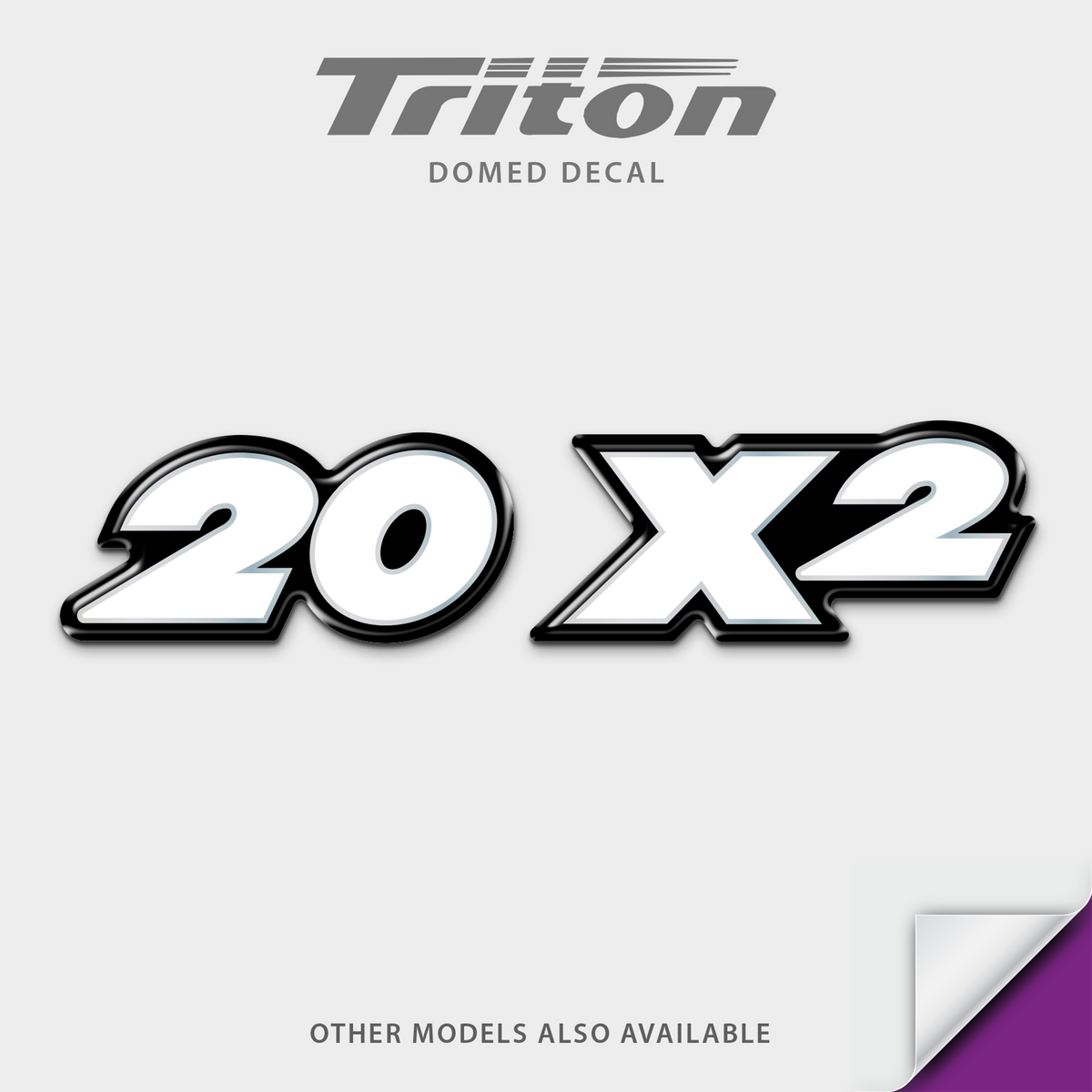 Triton Boat Model Domed Decal, any number