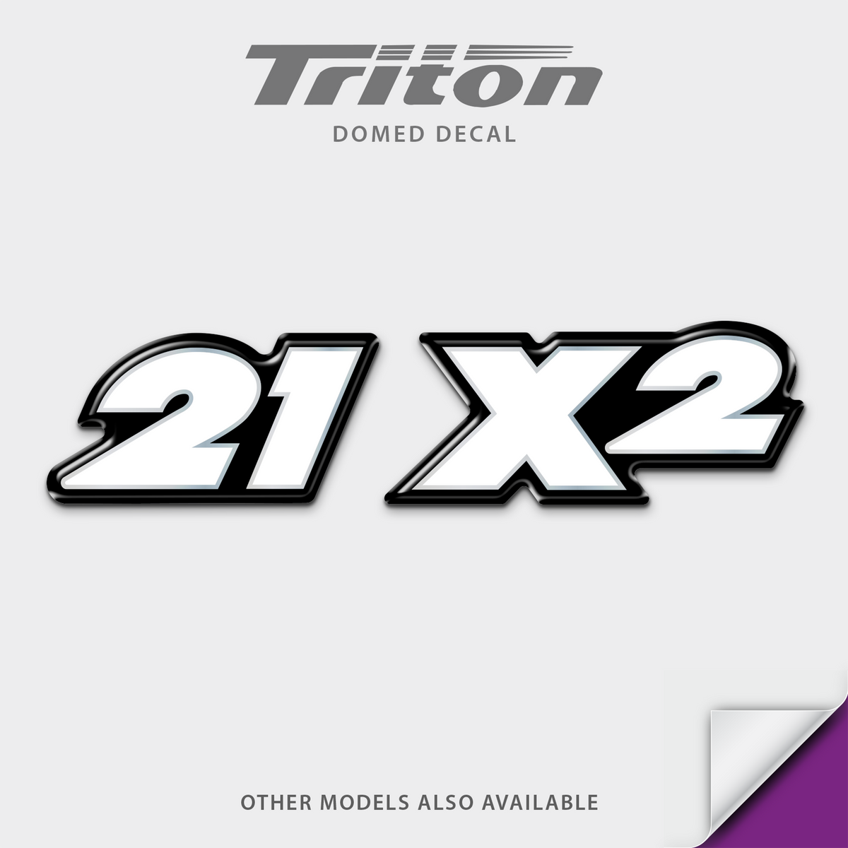 Triton Boat Model Domed Decal, any number
