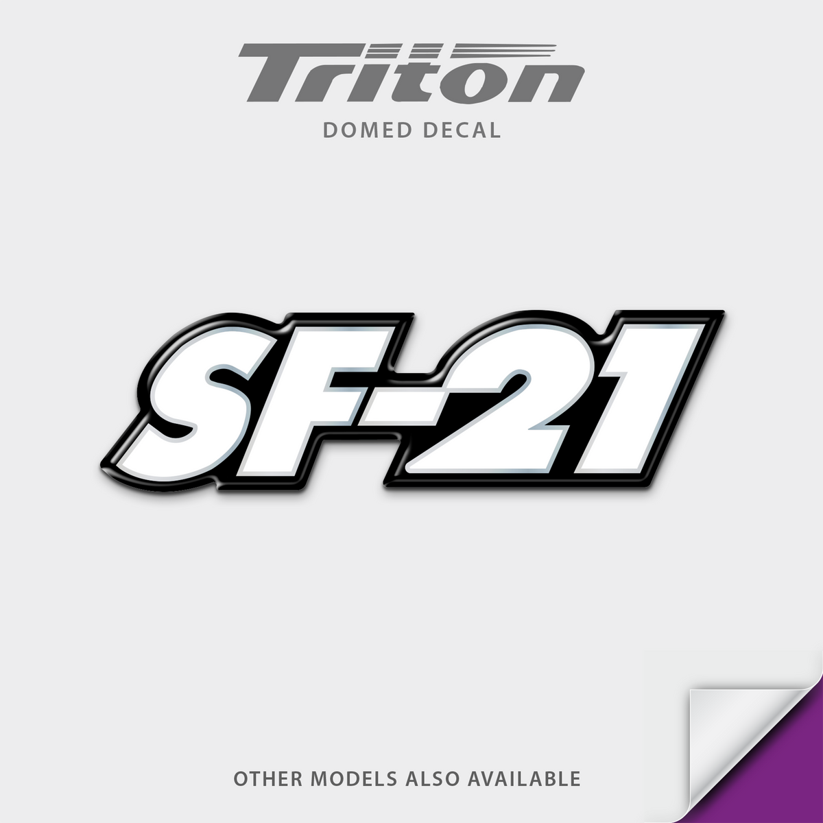 Triton Boat Model Domed Decal, any number