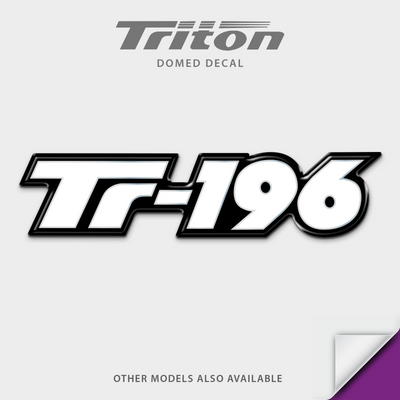 Triton Boat Model Domed Decal, any number