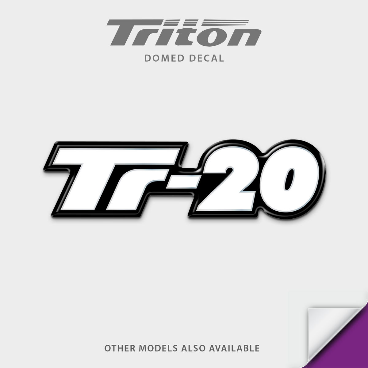 Triton Boat Model Domed Decal, any number