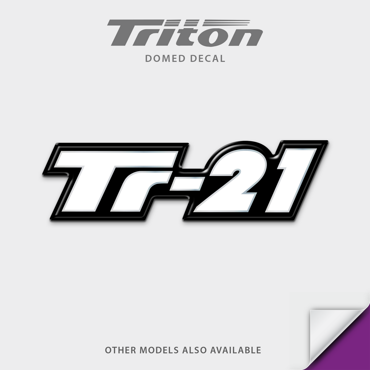 Triton Boat Model Domed Decal, any number