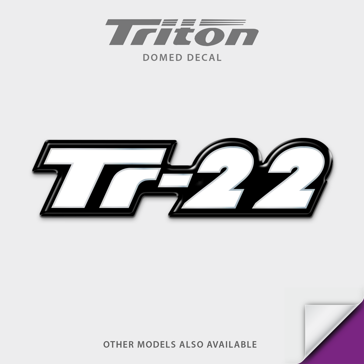 Triton Boat Model Domed Decal, any number