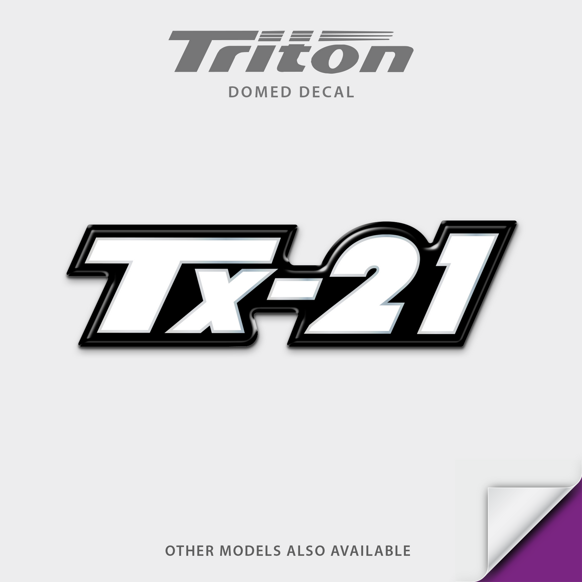 Triton Boat Model Domed Decal, any number