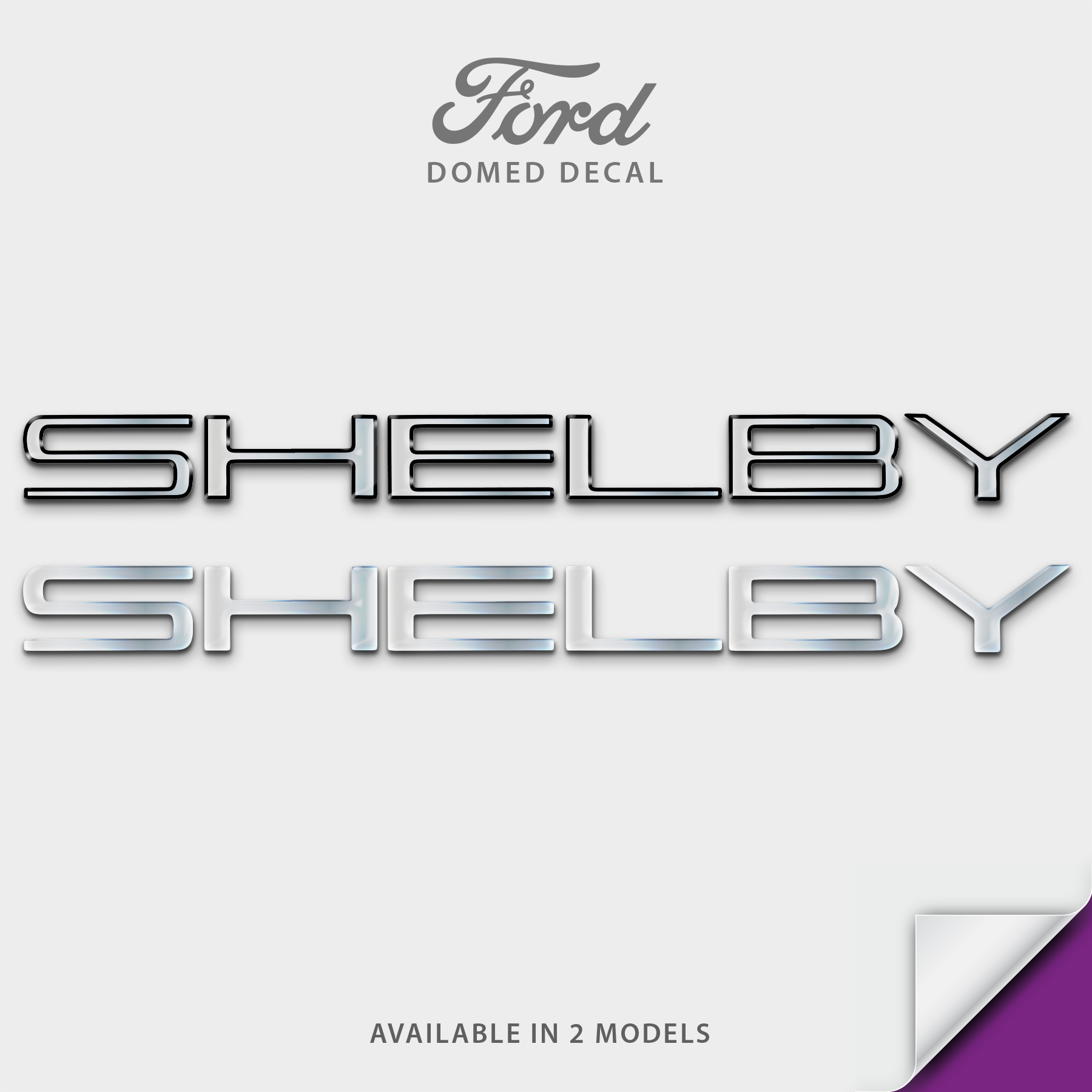 2015-2023 Ford Shelby Splitter Domed Inlay Decal
