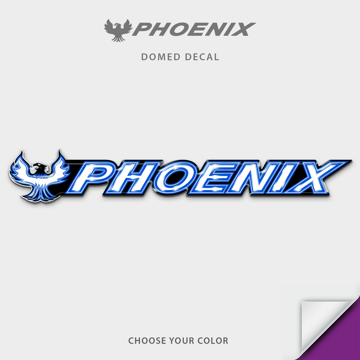 Phoenix Boats Domed Boat Decal, Factory Decal Matched Colors