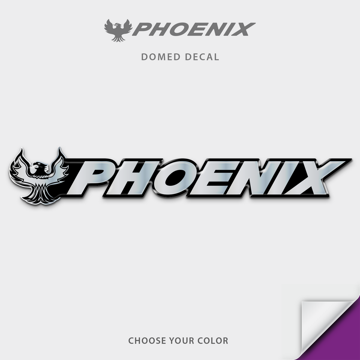 Phoenix Boats Domed Boat Decal, Factory Decal Matched Colors