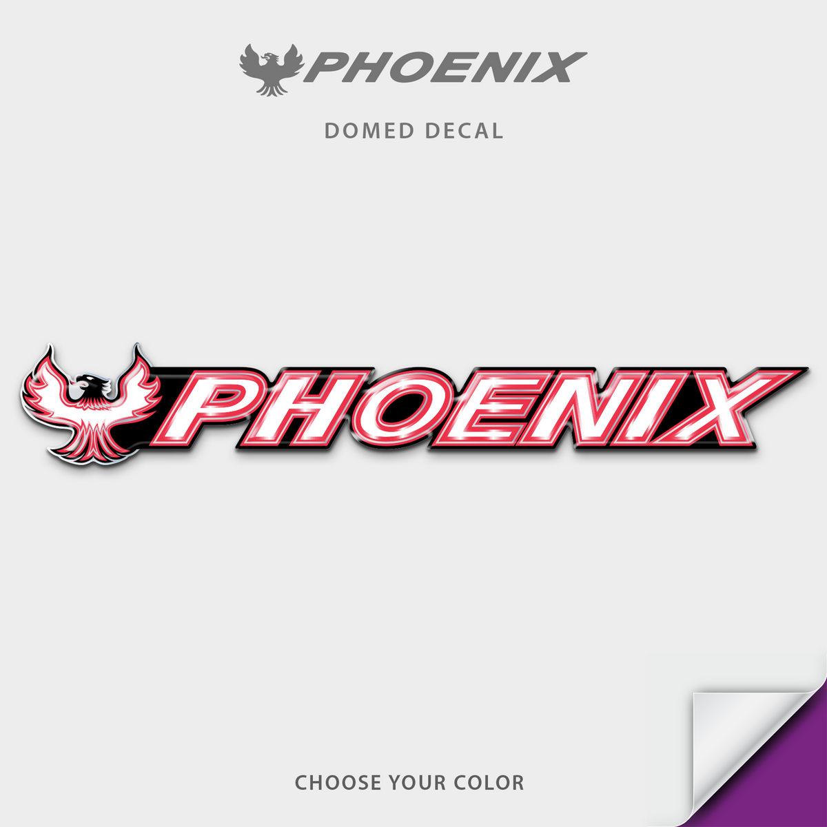 Phoenix Boats Domed Boat Decal, Factory Decal Matched Colors