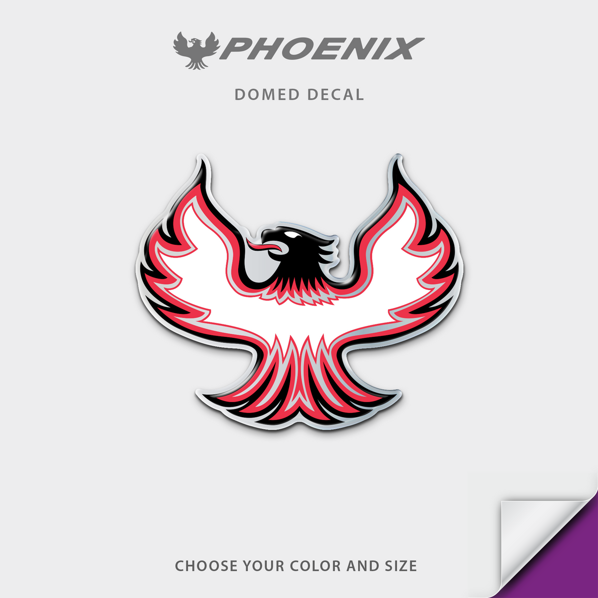 Phoenix Boats Bird Domed Boat Decal, Factory Decal Matched Colors