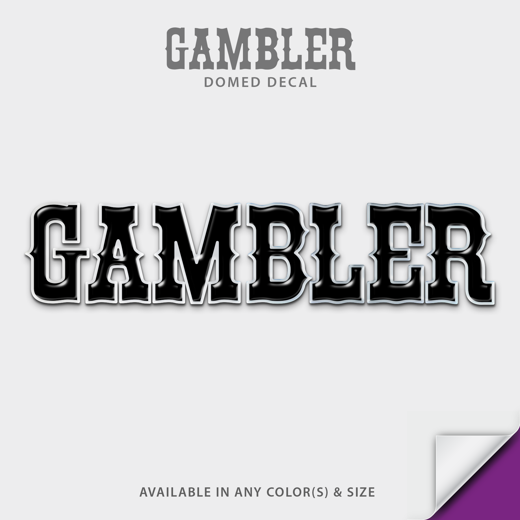 Gambler Domed Boat Decal