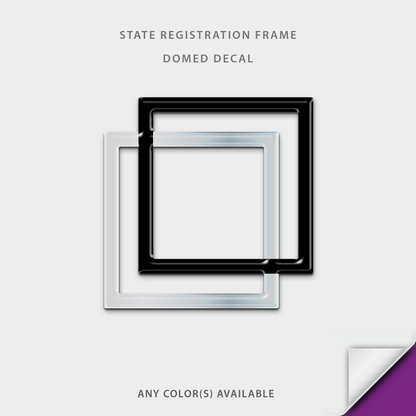 Frame Sticker for state boating decal by Domed Numbers