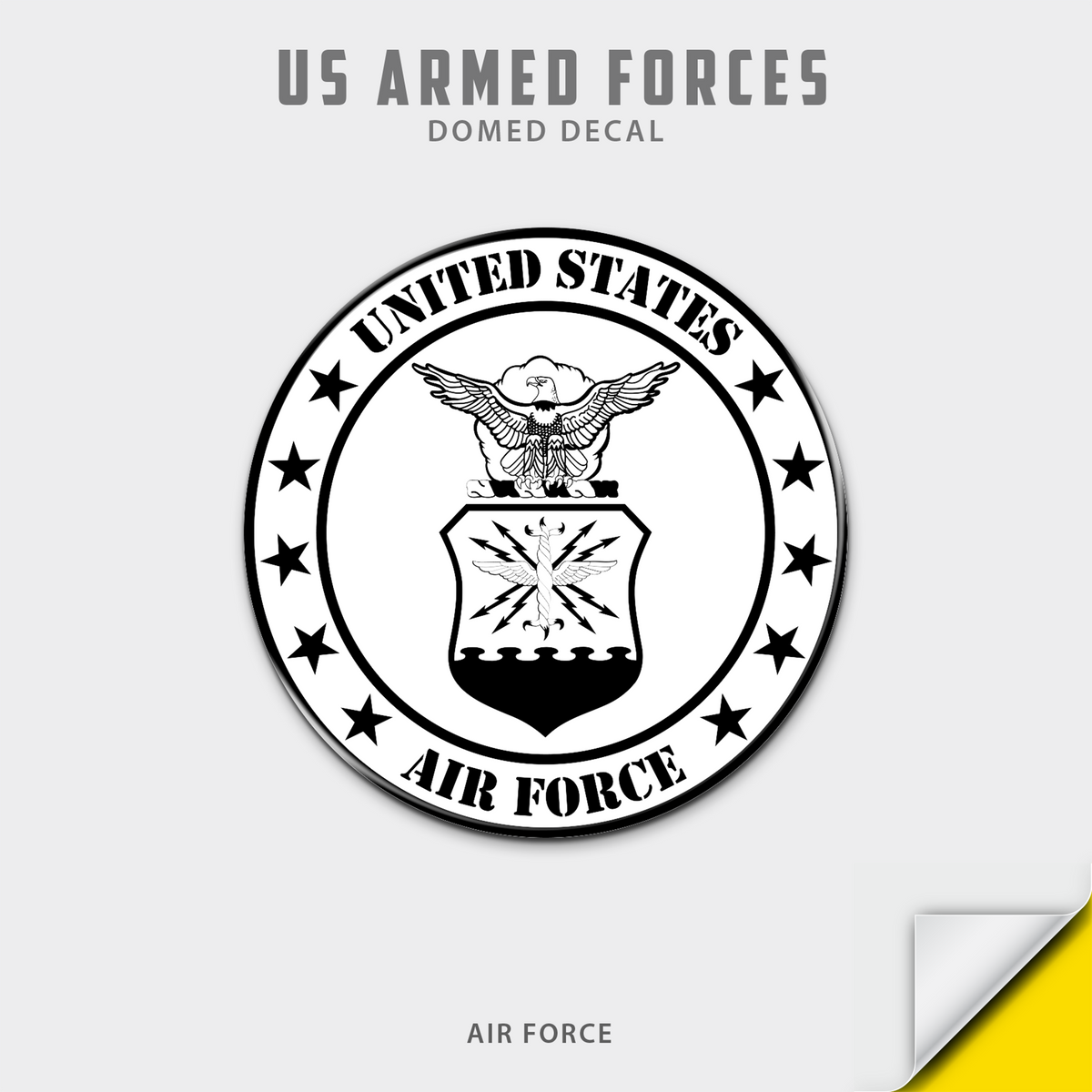 US Armed Forces Domed Decal
