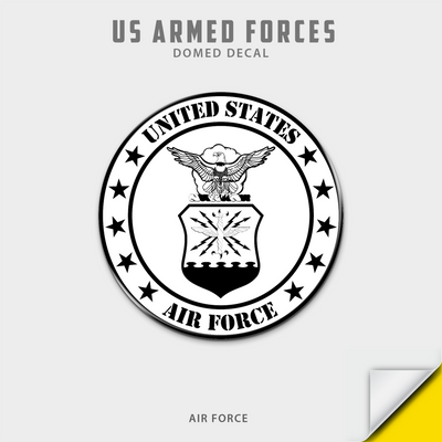 US Armed Forces Domed Decal
