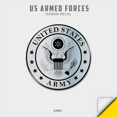 US Armed Forces Domed Decal