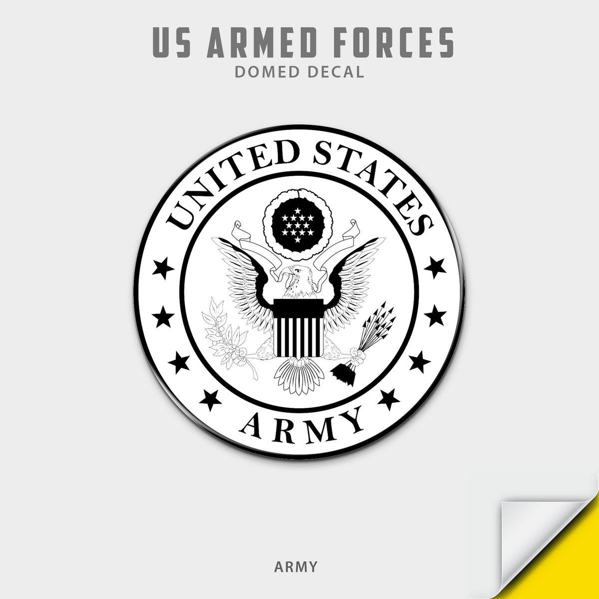 US Armed Forces Domed Decal