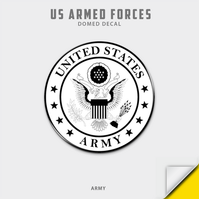 US Armed Forces Domed Decal