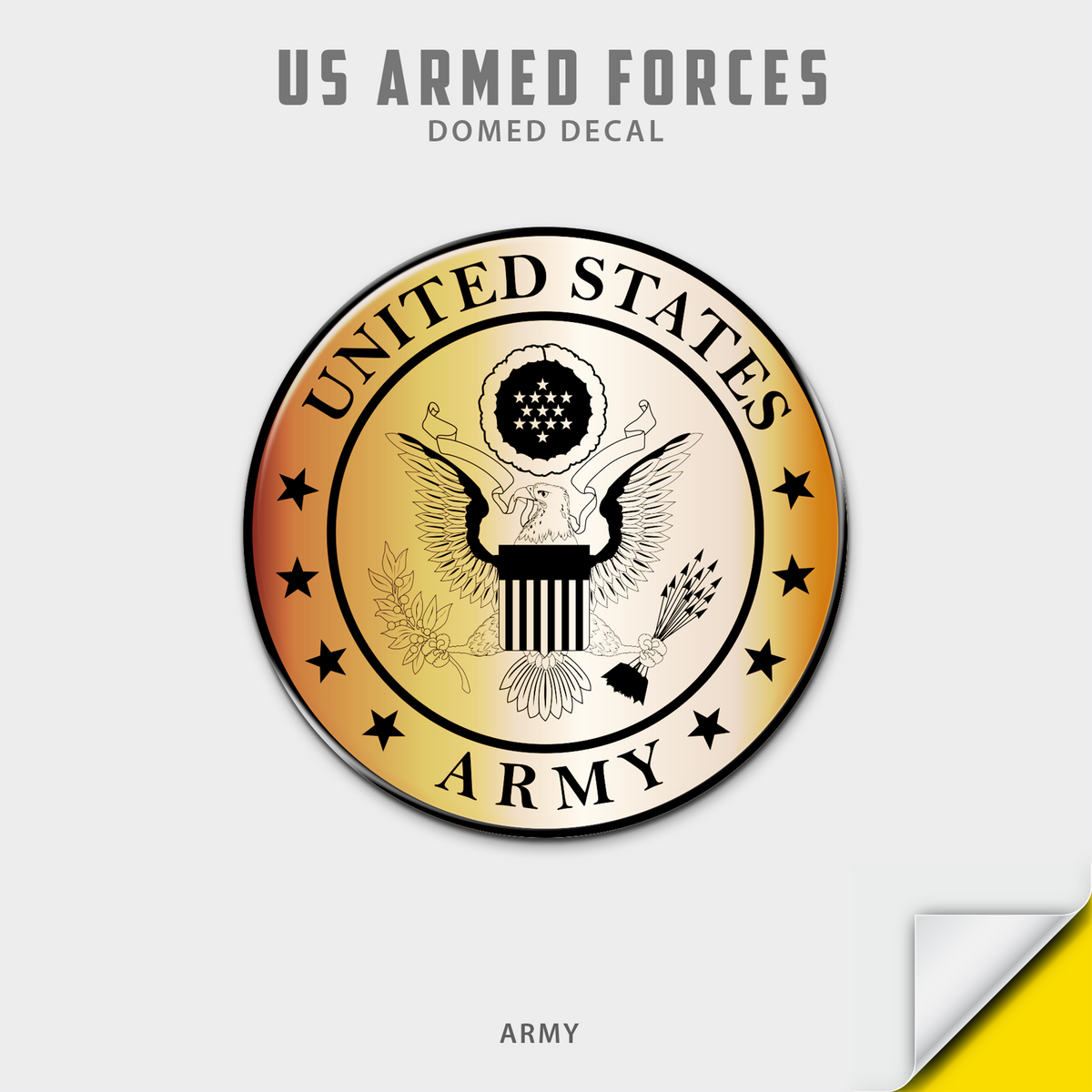 US Armed Forces Domed Decal