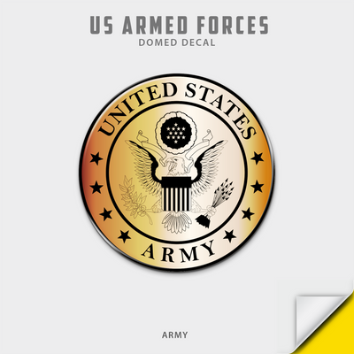 US Armed Forces Domed Decal