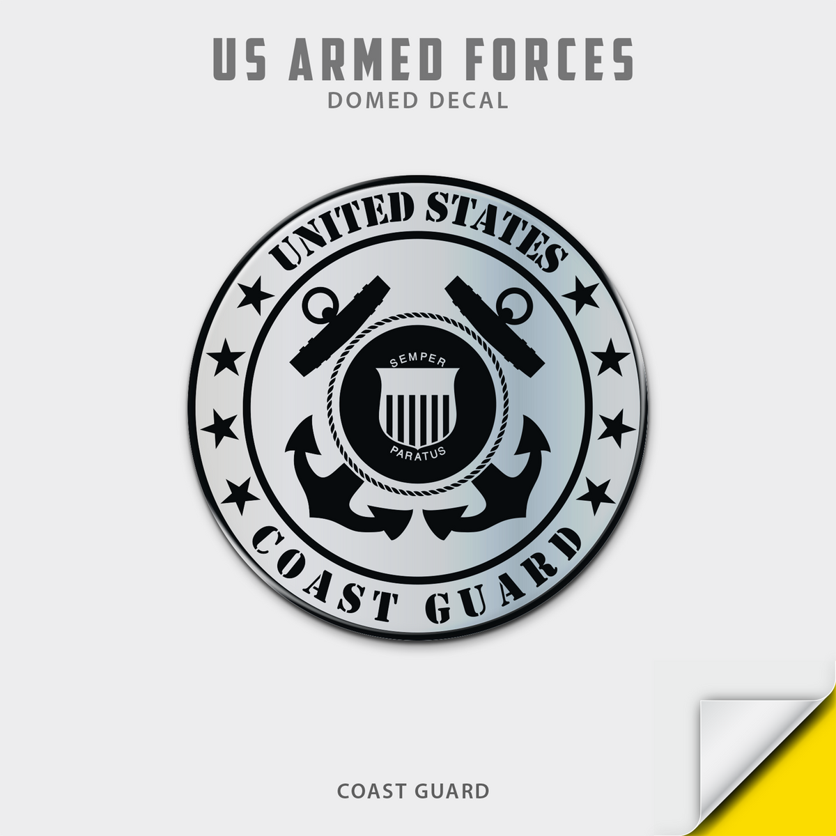 US Armed Forces Domed Decal