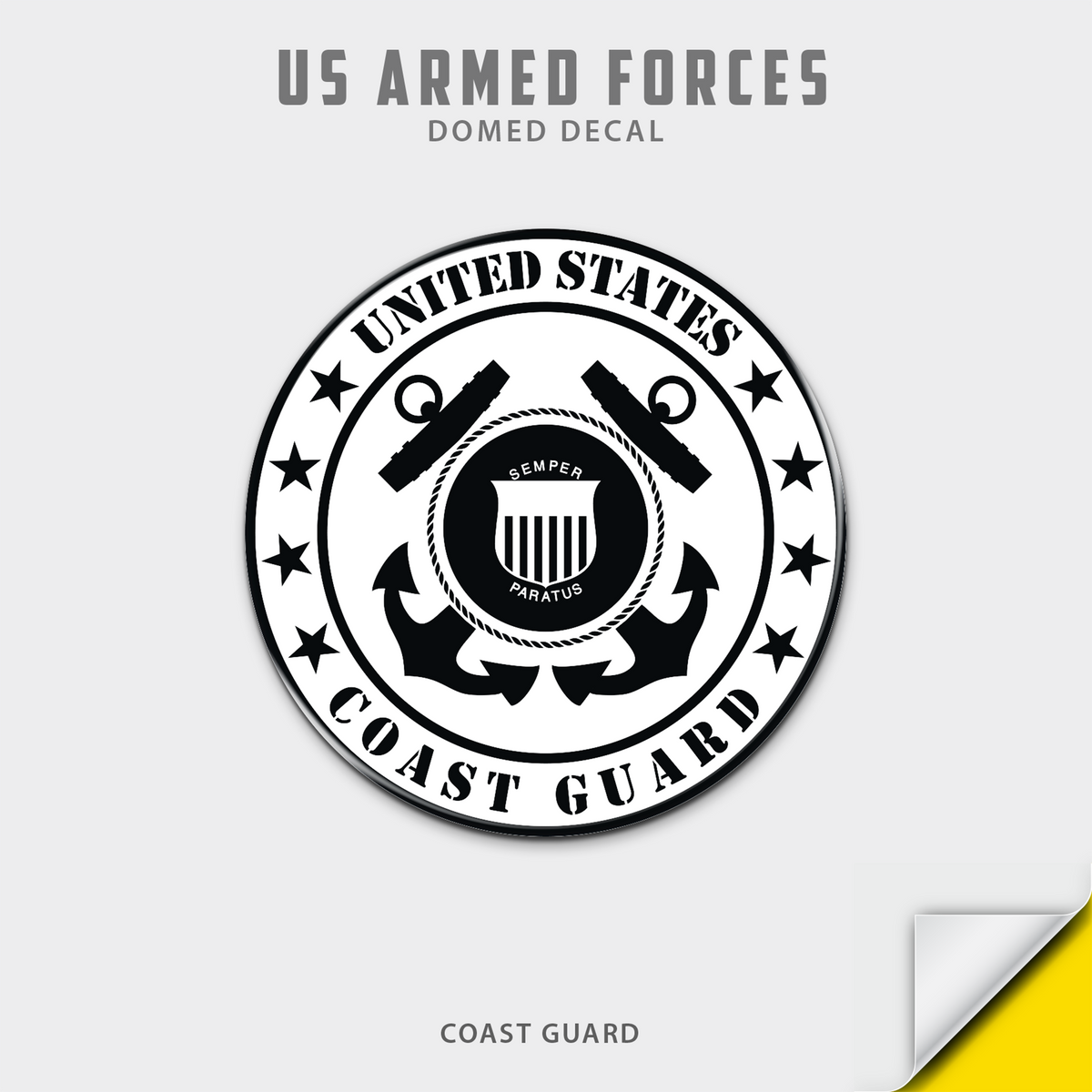 US Armed Forces Domed Decal