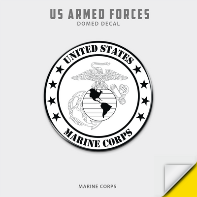 US Armed Forces Domed Decal