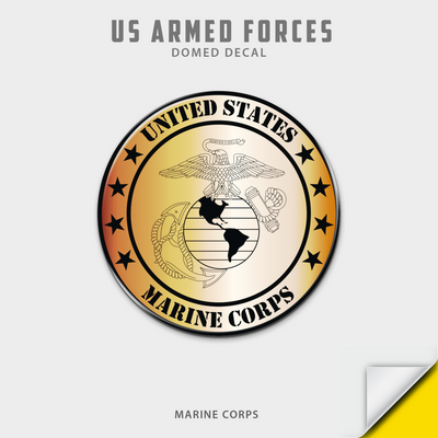 US Armed Forces Domed Decal