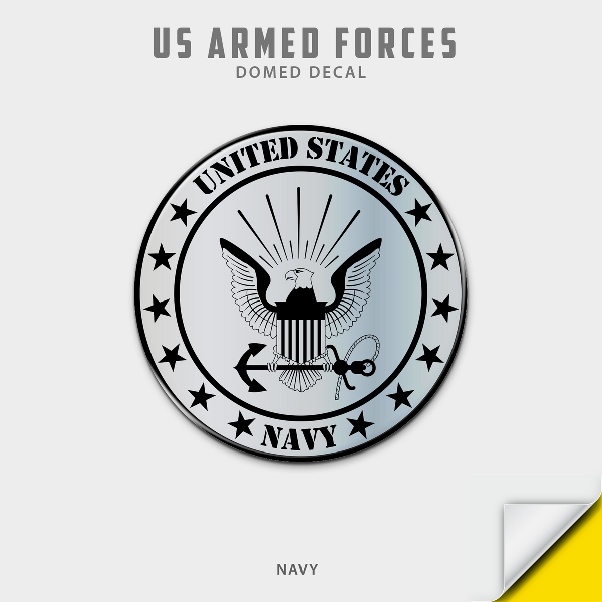 US Armed Forces Domed Decal
