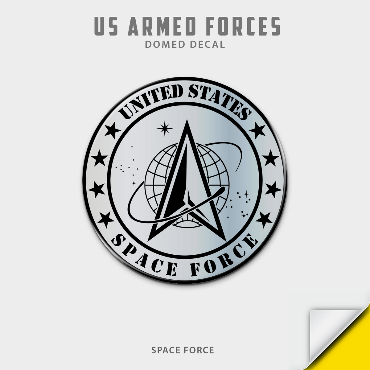 US Armed Forces Domed Decal