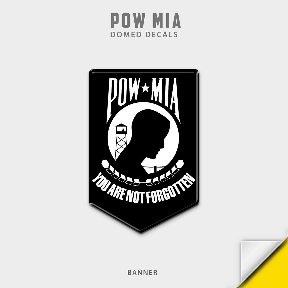 POW/MIA Domed Decal