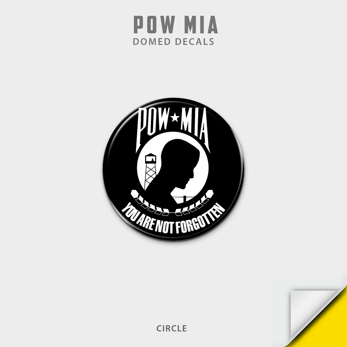 POW/MIA Domed Decal