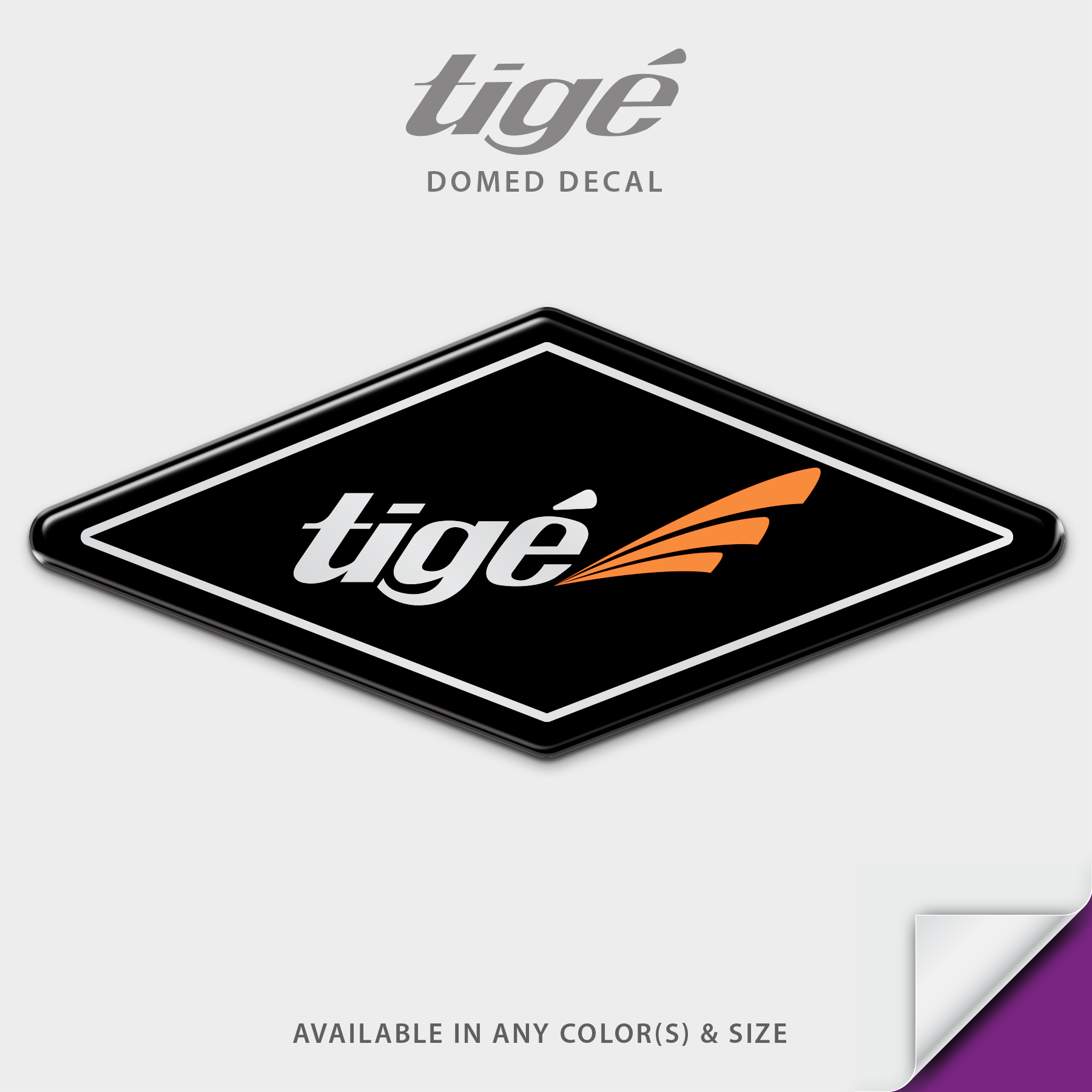 Tige Tower Domed Boat Decal