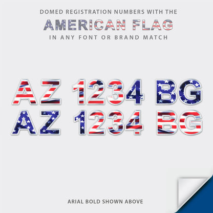 USA Flag Domed Registration
