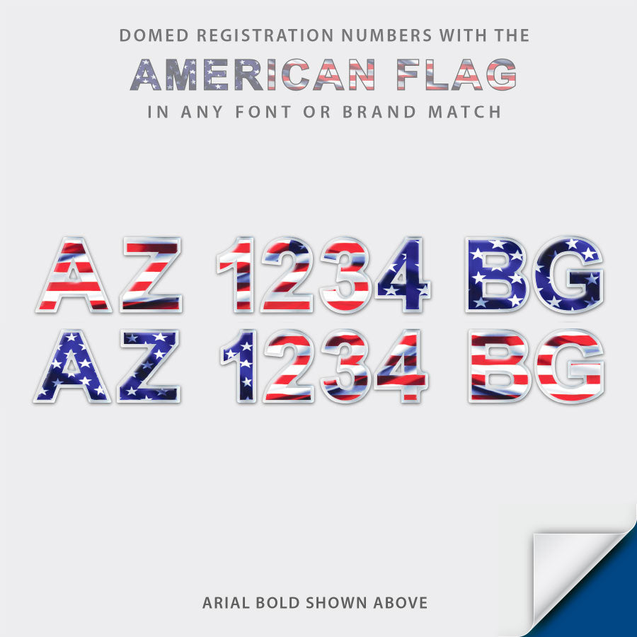 USA Flag Domed Registration