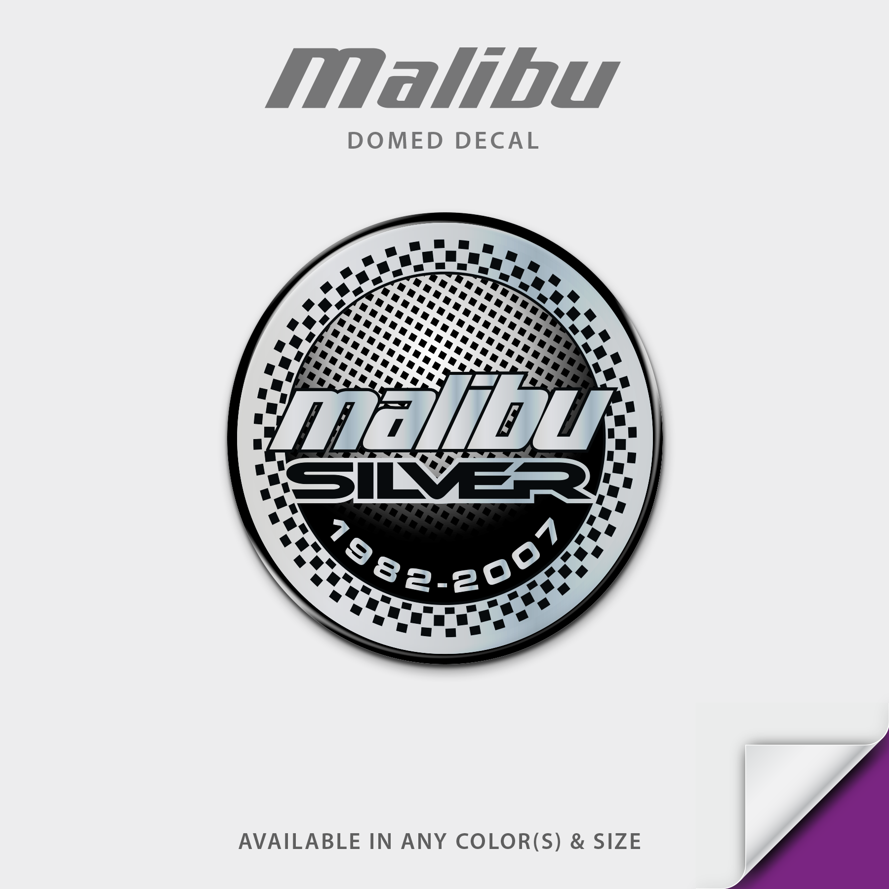 2007 Malibu Silver Edition Throttle & Steering Wheel Domed Decals