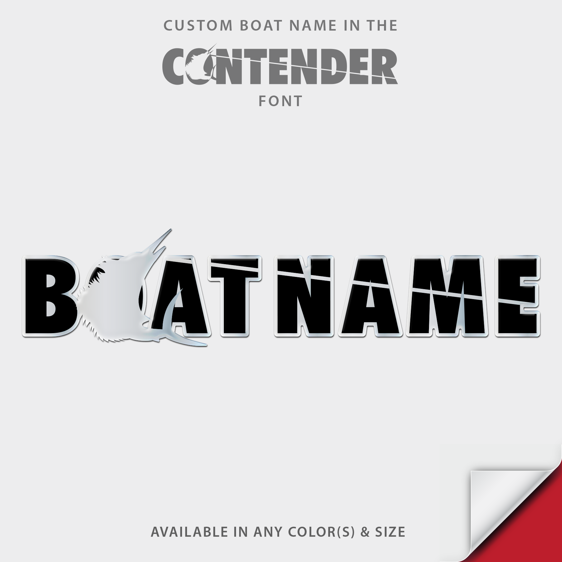 Contender Names Contender Domed Boat Name – Domed Numbers