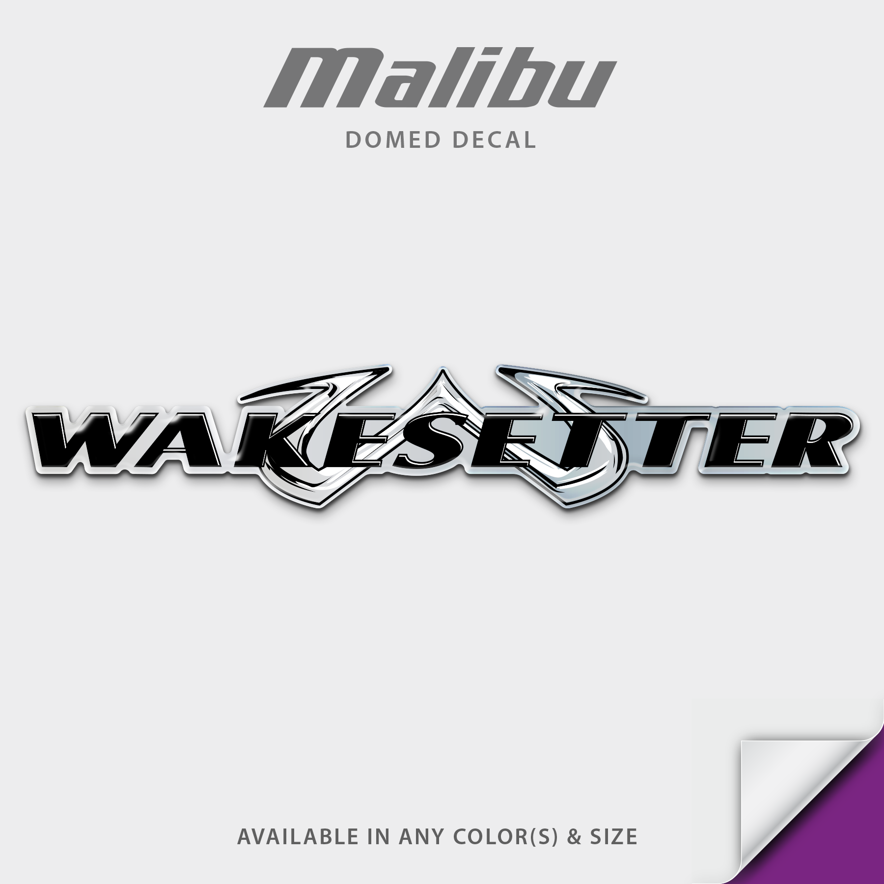 2004-2005 Malibu Wakesetter Domed Boat Decal