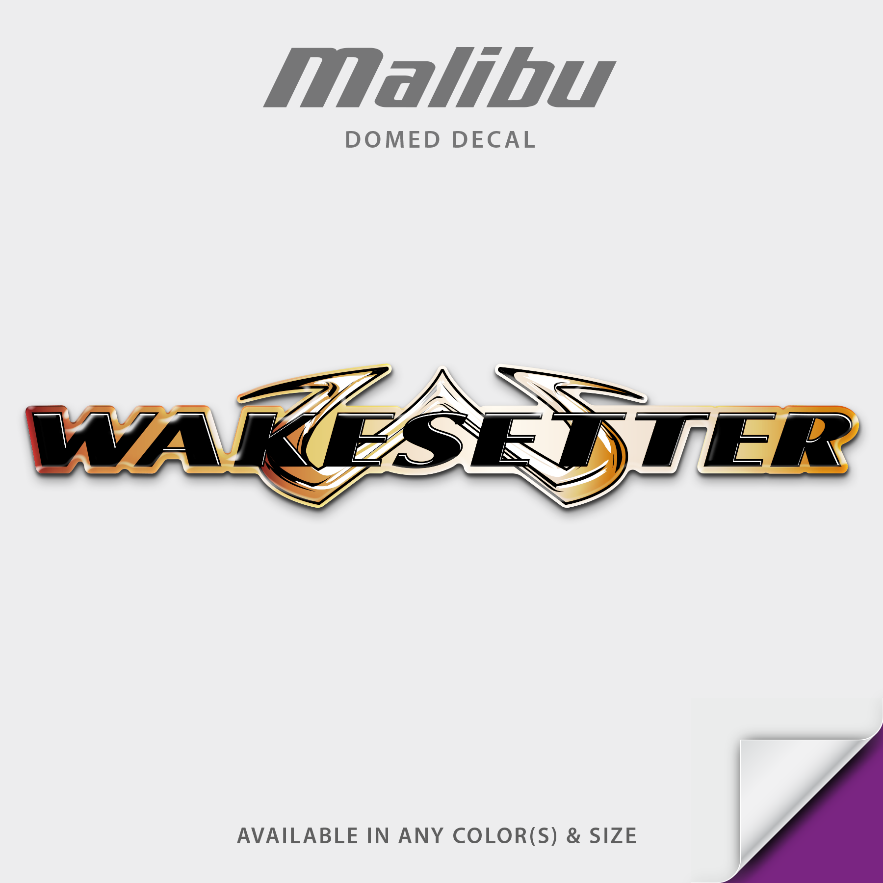2004-2005 Malibu Wakesetter Domed Boat Decal