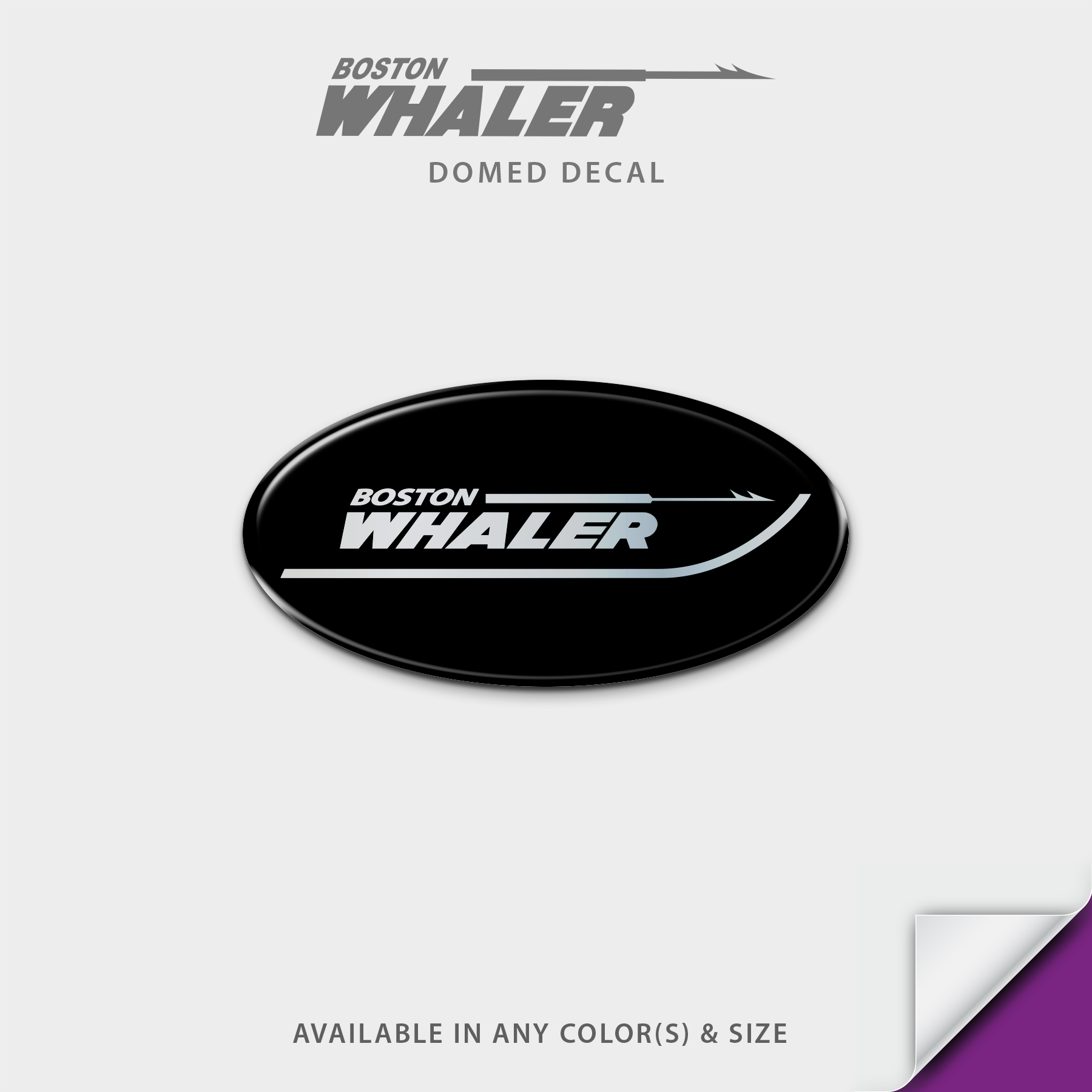 Boston Whaler Oval Domed Boat Decal