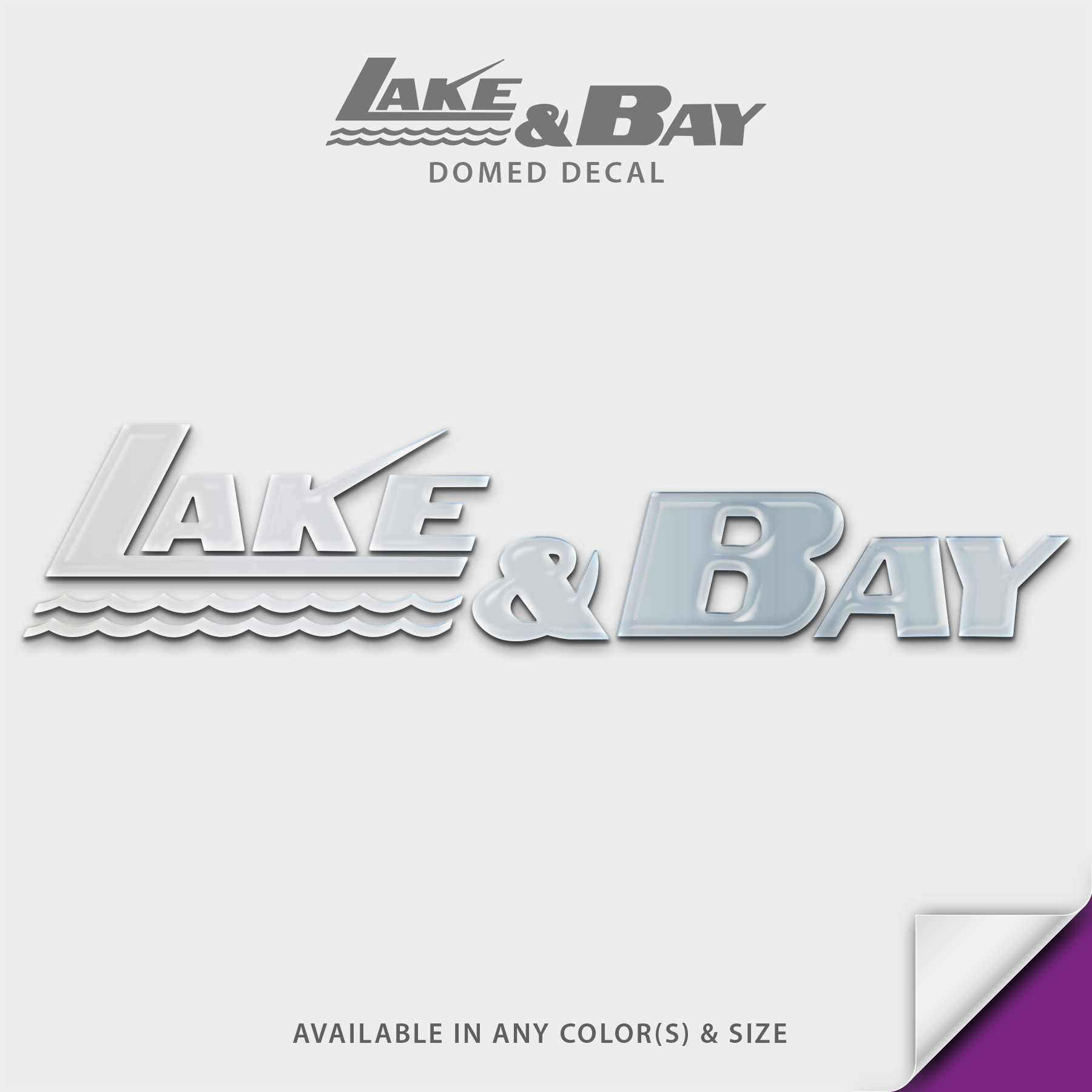 Lake & Bay Boat Domed Boat Decal