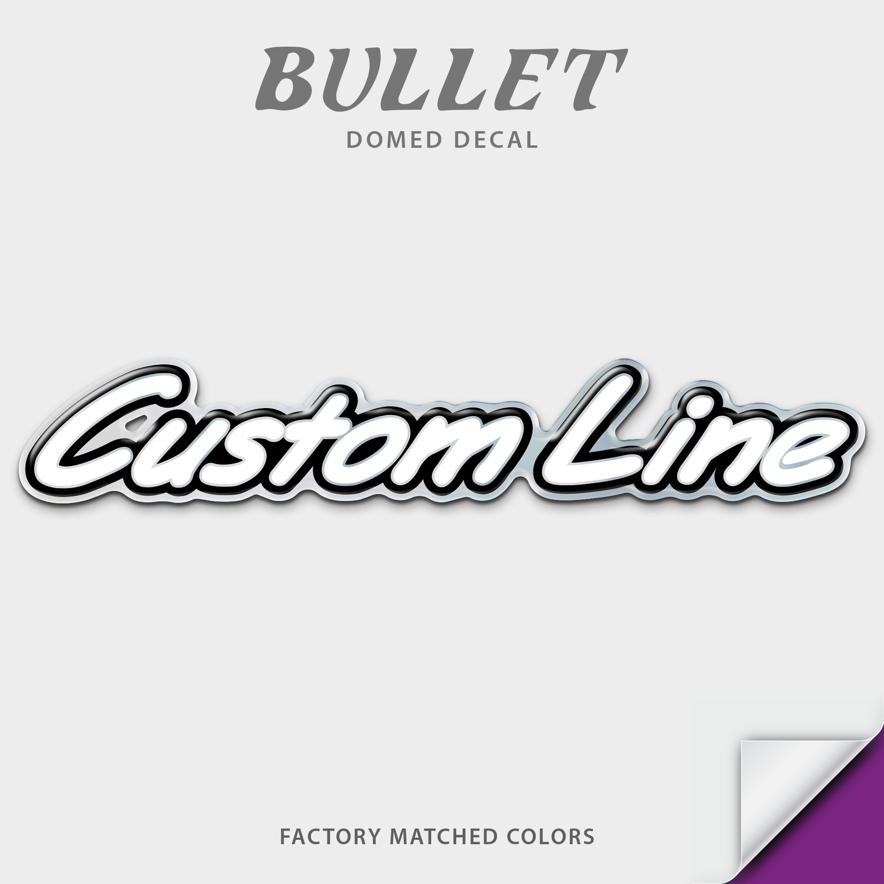 Custom Line Domed Trailer Decal