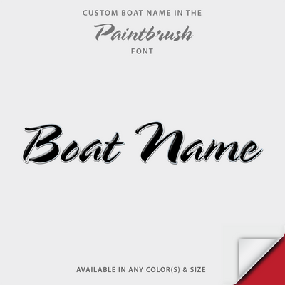 Paintbrush Domed Boat Name