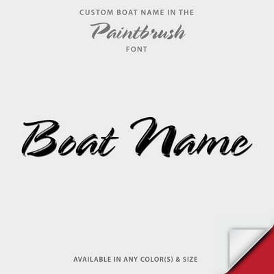 Paintbrush Domed Boat Name